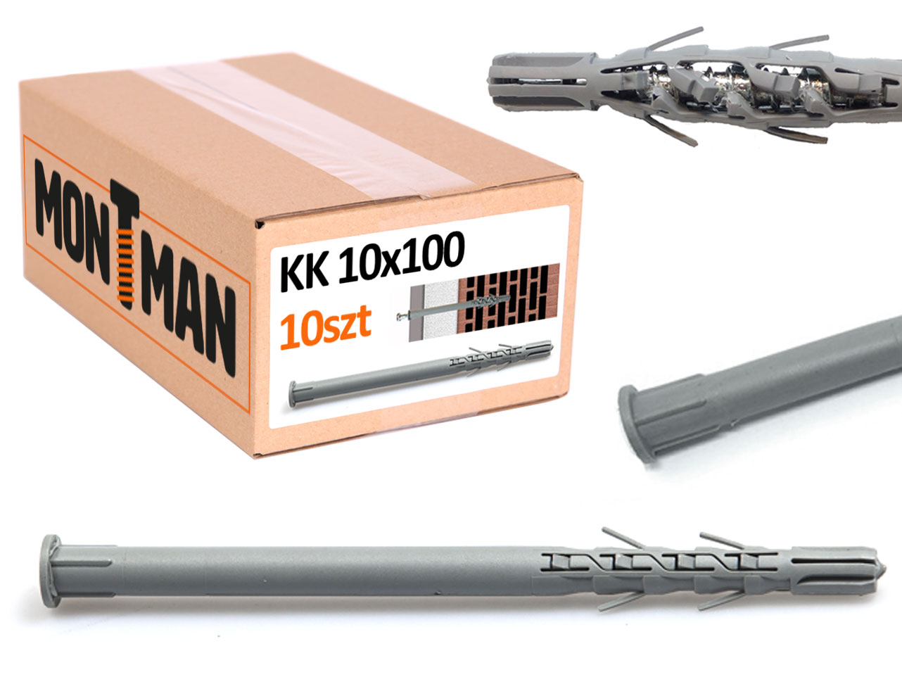 Koszulka 10x100 kołka ramowego przetykowego - 10 sztuk