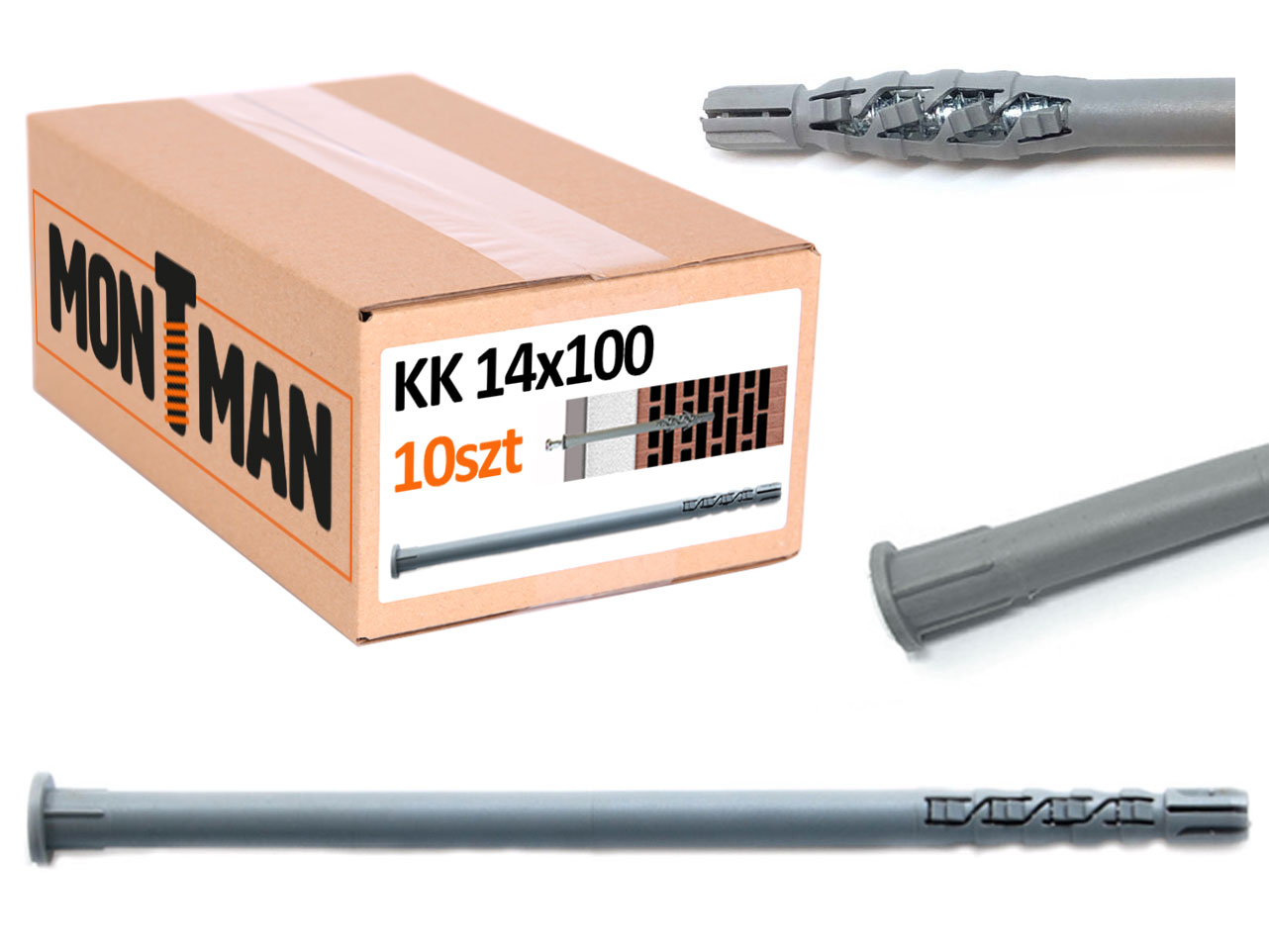 Koszulka kołka 14x100 rozporowego ramowego - 10 sztuk