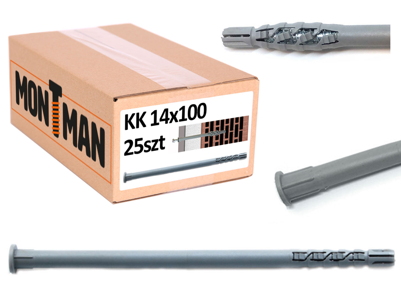 Koszulka 14x100 (25 szt) kołka rozporowego ramowego