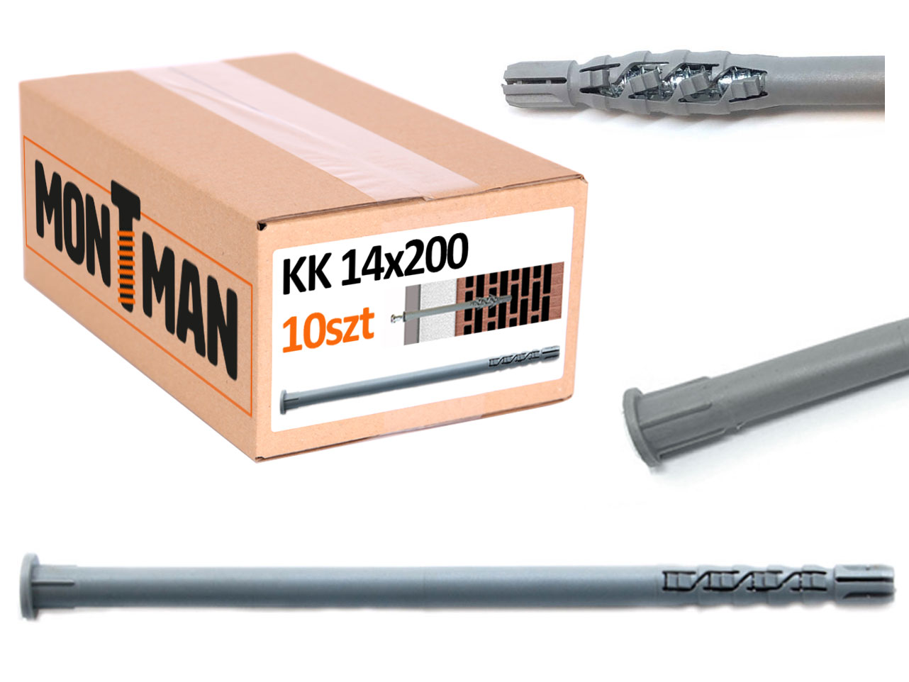 Koszulka 14x200 kołka ramowego przetykowego - 10 sztuk