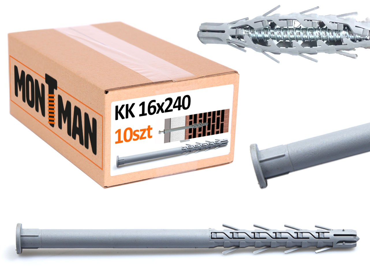 Koszulka 16x240 kołka ramowego przetykowego - 10 sztuk