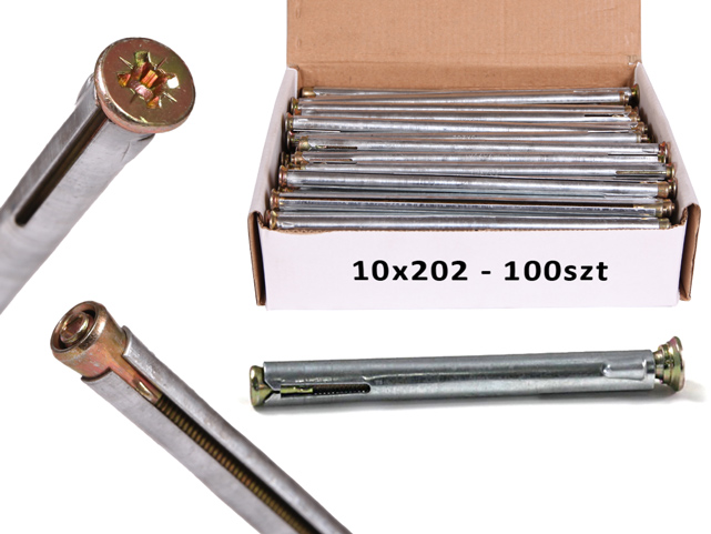 Kotwa do ościeżnic 10x202 metalowa - 100szt
